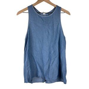 Lululemon Blue Denim Tencel All Tied Up Open Back Tank Top